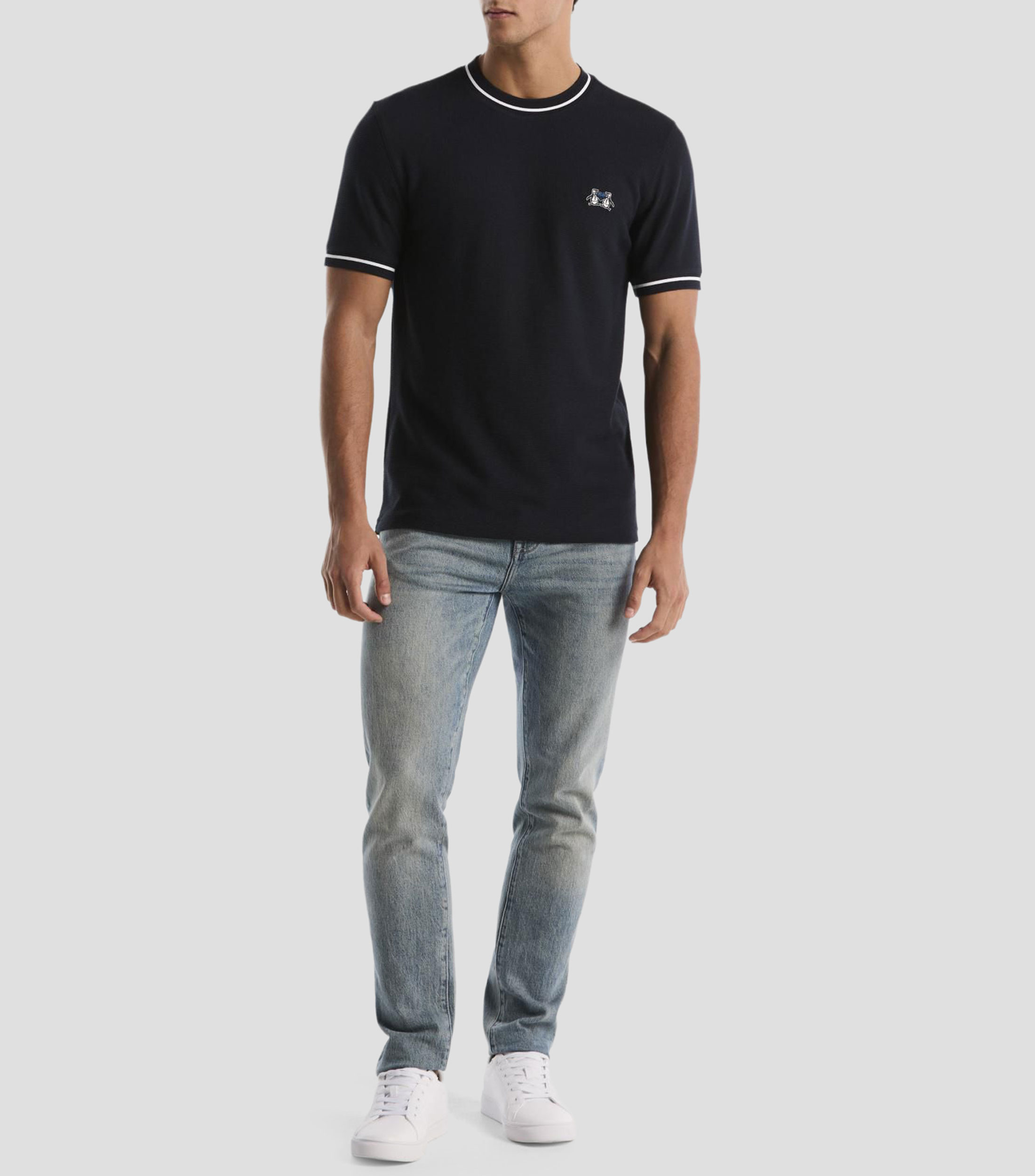 Playera cuello redondo manga corta lisa Hombre